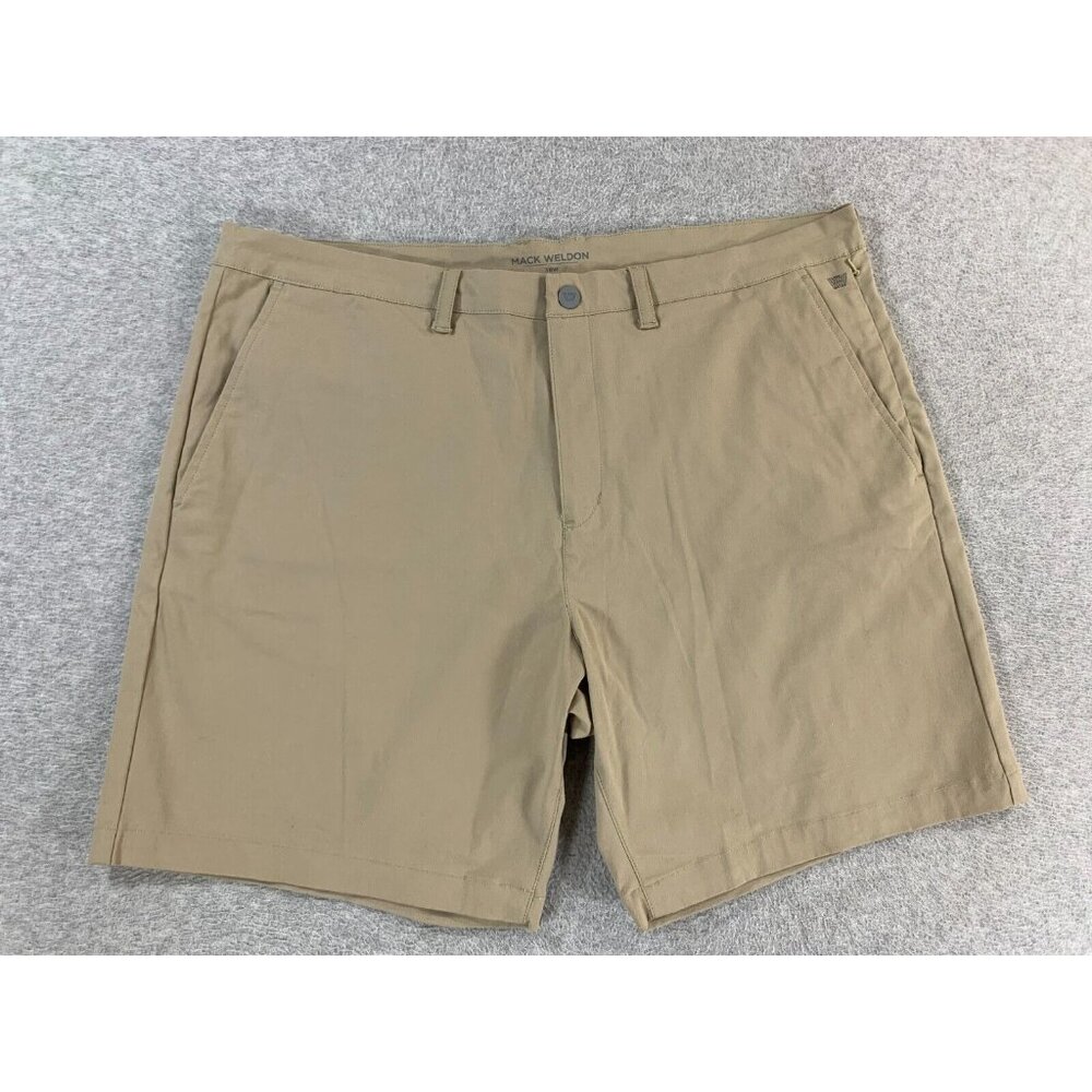Mack Weldon Maverick TECH Chino Shorts (Men's‎ 38) Tan - 8"